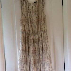 Floral print chiffon dress